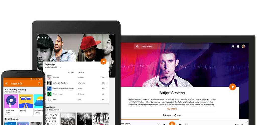 O serviço sugere, na sua página principal, as “playlists” conforme o horário | Reprodução