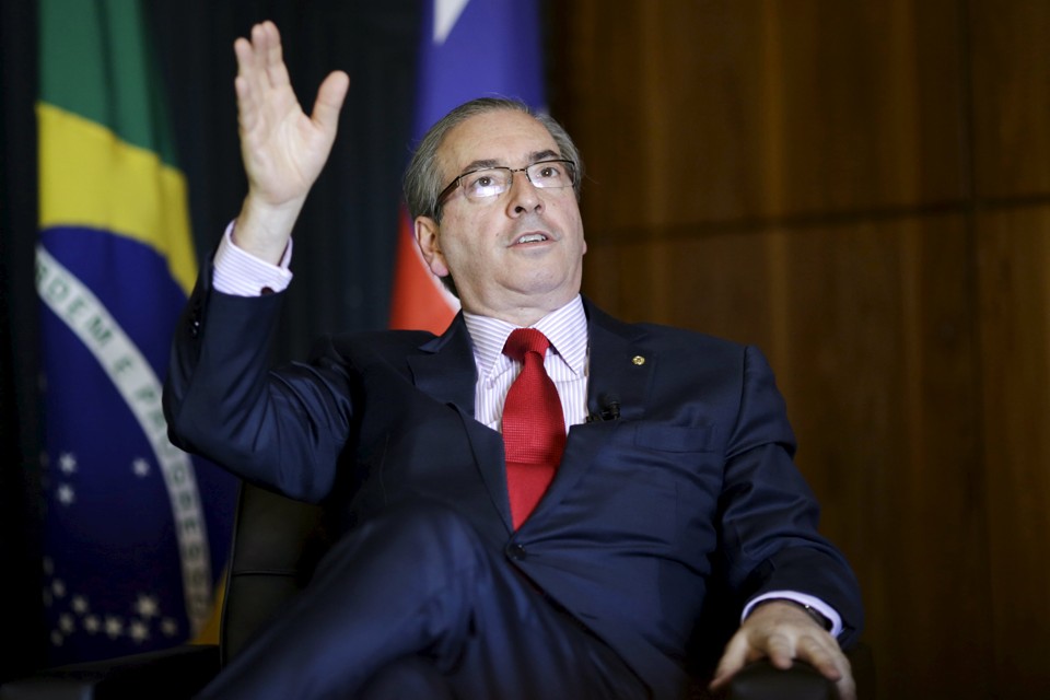 Eduardo Cunha, presidente da Câmara, elegeu o presidente do Senado Renan Calheiros como o mais novo inimigo. | Ueslei Marcelino/Reuters
