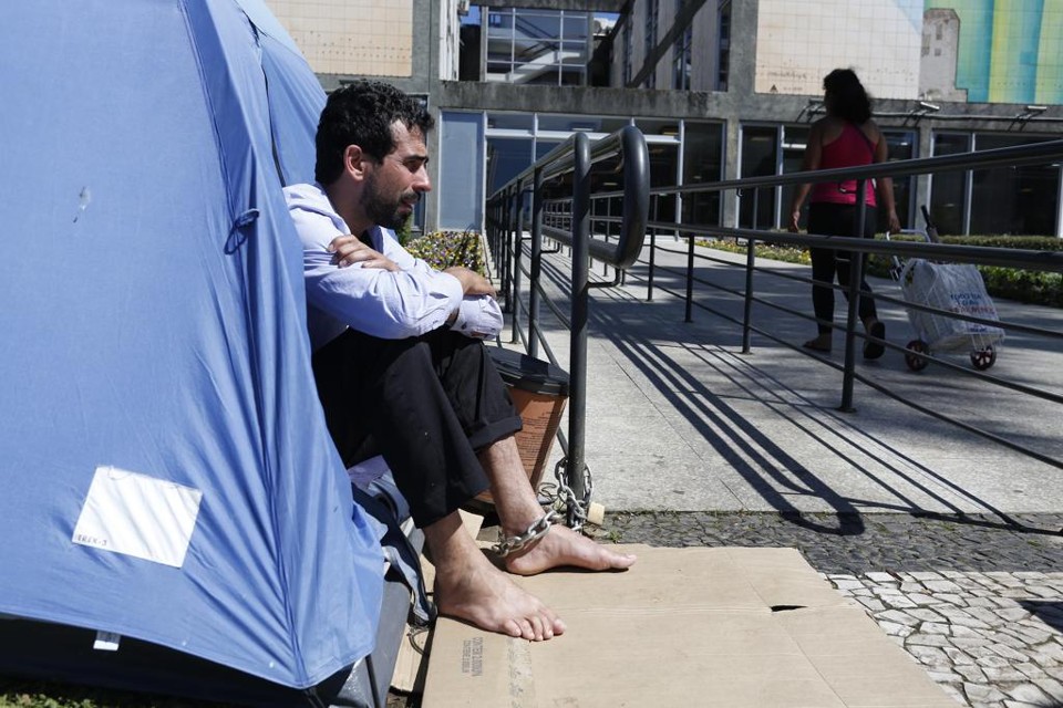 Empresário dormiu seis noites numa barraca. | Henry Milleo/Gazeta do Povo