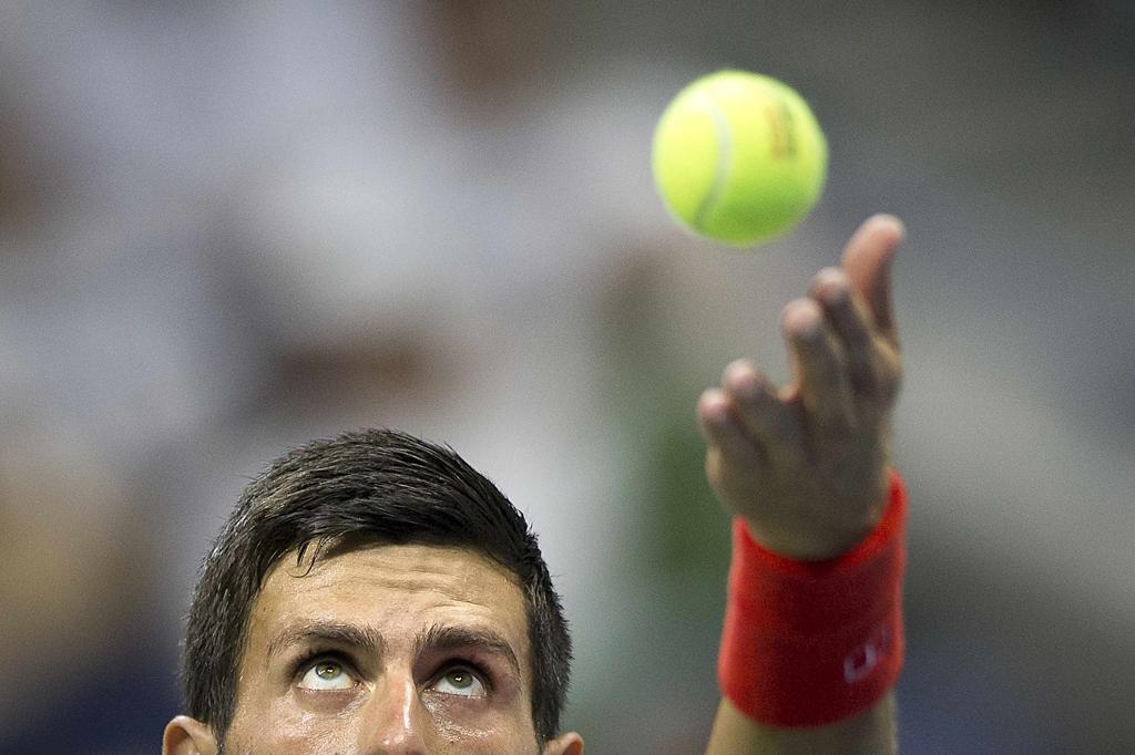 O tenista sérvio Novak Djokovic, número 1 do mundo, ainda não teve o serviço quebrado em duas partidas no Aberto dos EUA. | Carlo Allegri/Reuters