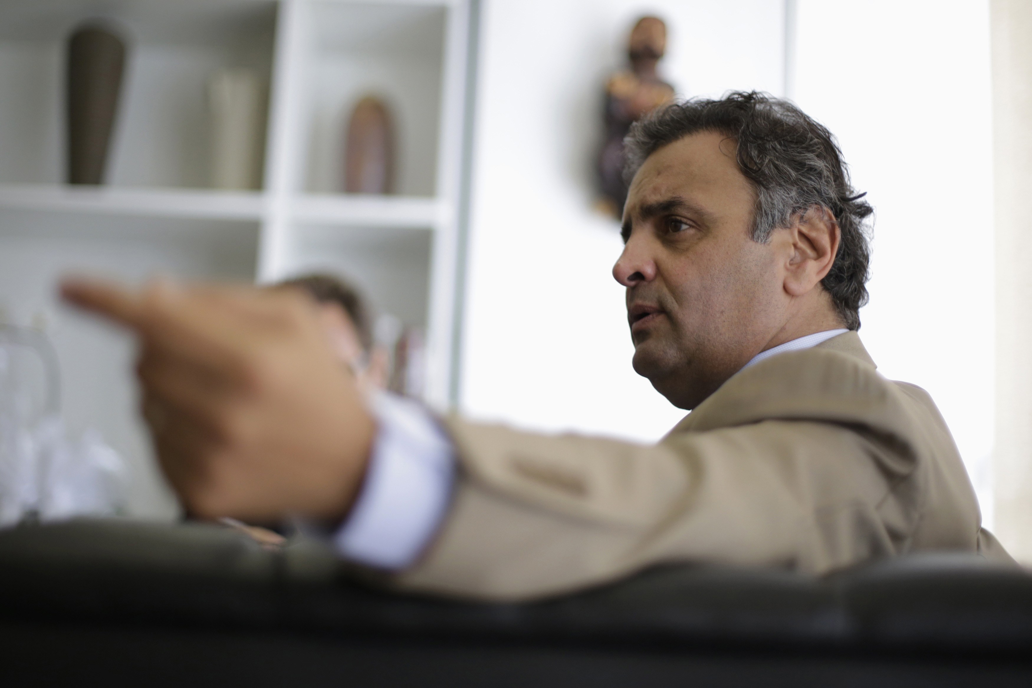 Aécio Neves respondeu às declarações da presidente Dilma: “obcecada”. | Ueslei Marcelino/Reuters