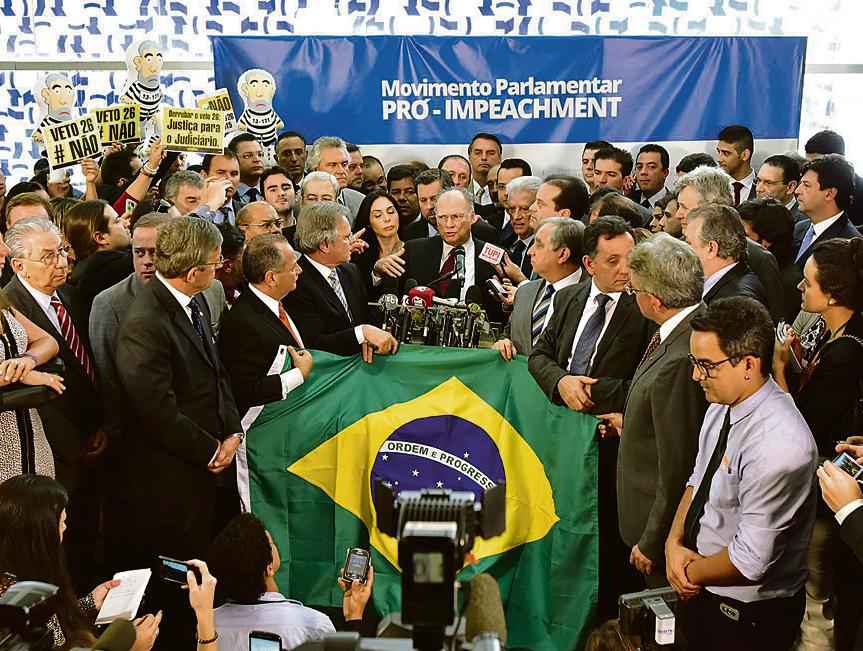Lançamento do movimento pelo impeachment de Dilma: discurso é de que o vice-presidente, Michel Temer, tem condições de promover a união nacional. | Zeca Ribeiro/Câmara dos Deputados