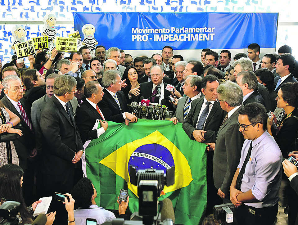 Lançamento do movimento pelo impeachment de Dilma: discurso é de que o vice-presidente, Michel Temer, tem condições de promover a união nacional. | Zeca Ribeiro/Câmara dos Deputados