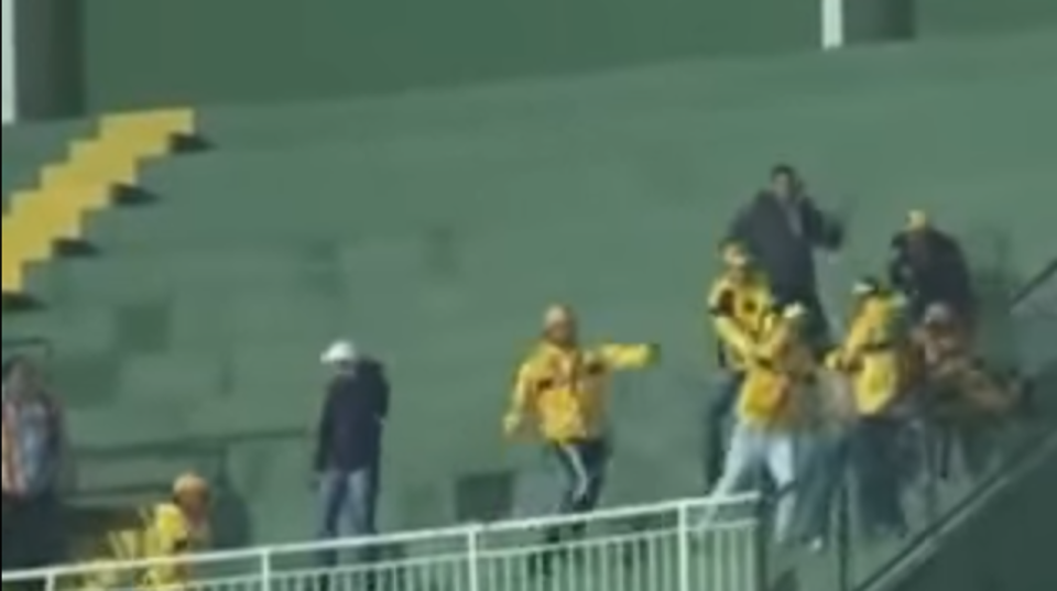 Integrantes da Torcida Jovem do Sport espancaram um torcedor no Couto Pereira. | Reprodução Youtube