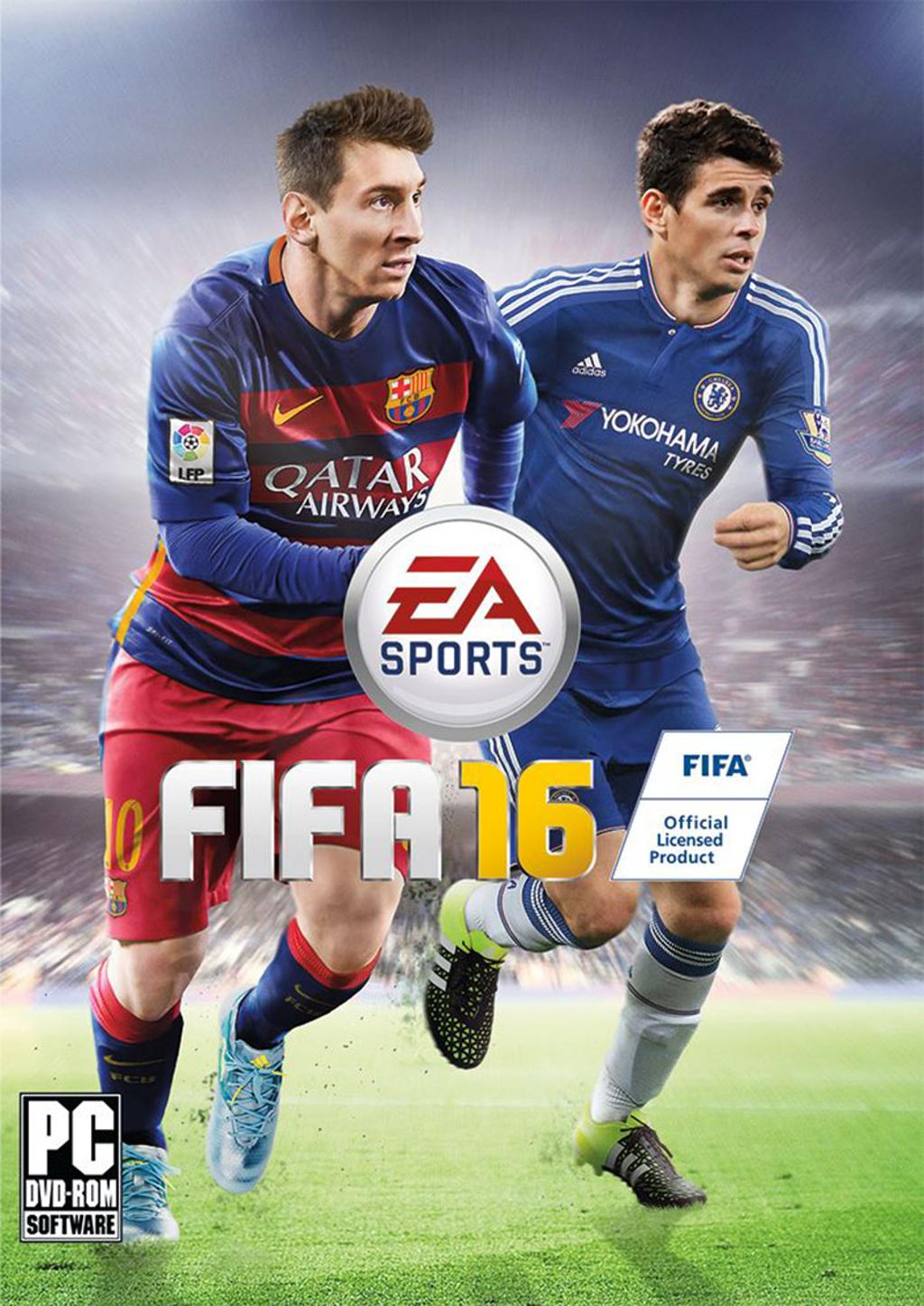 Capa brasileira do jogo terá os astros Messi, do Barcelona, e Oscar, do Chelsea. | Divulgação/EA