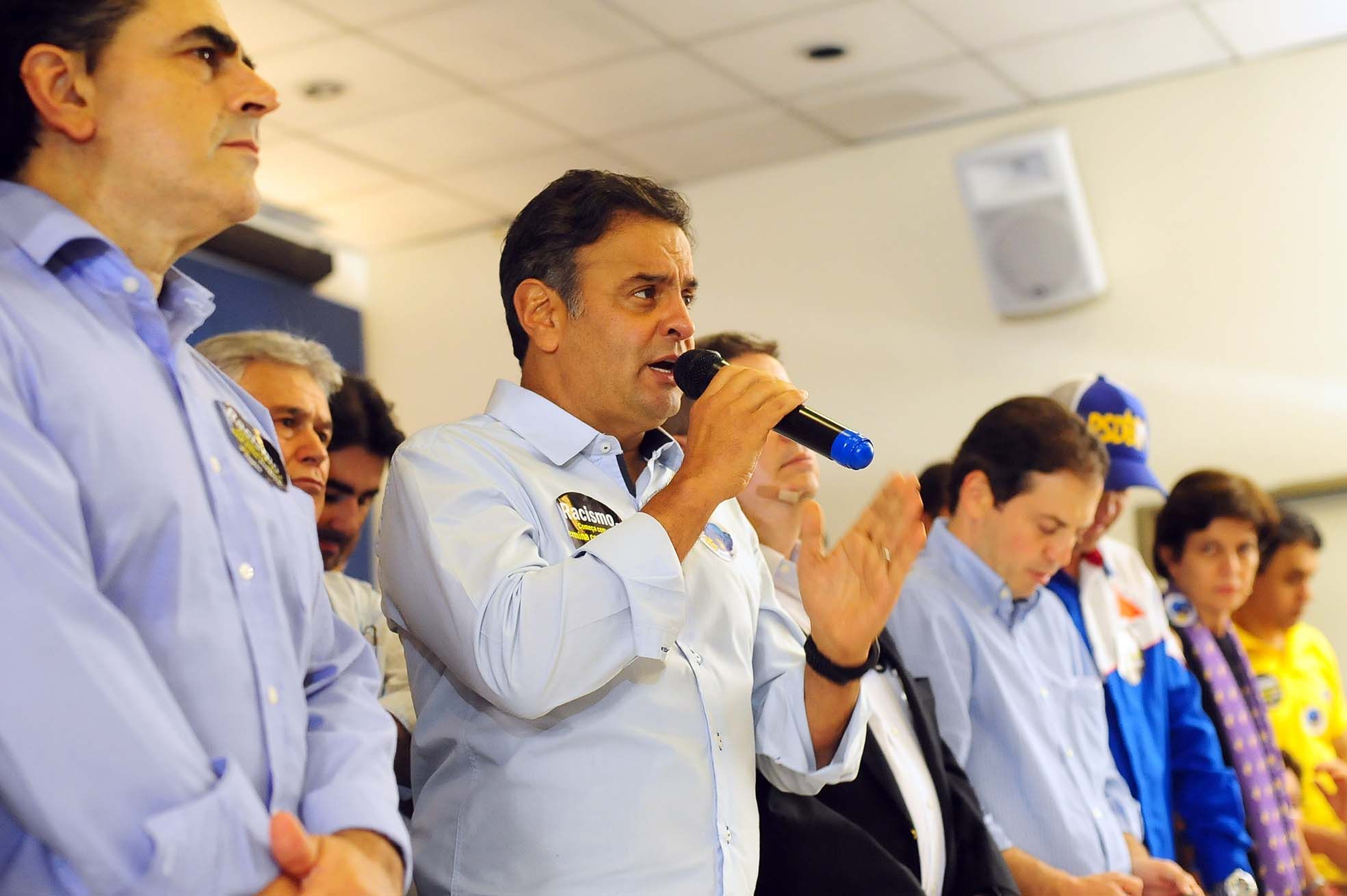 Aécio Neves participou de uma reunião de filiação do PSDB em Goiânia. | George Gianni/ PSDB