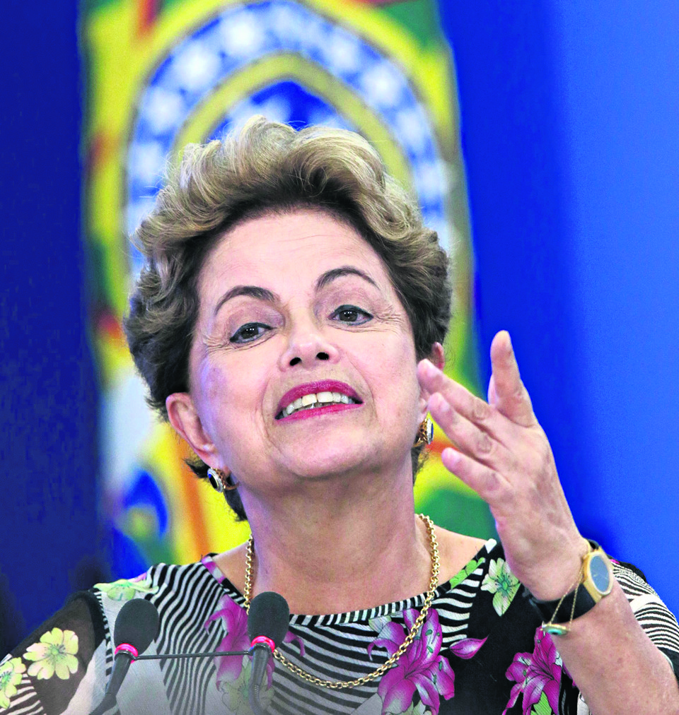 Dilma disse que está otimista na “superação das dificuldades”. | Ueslei Marcelino/Reuters