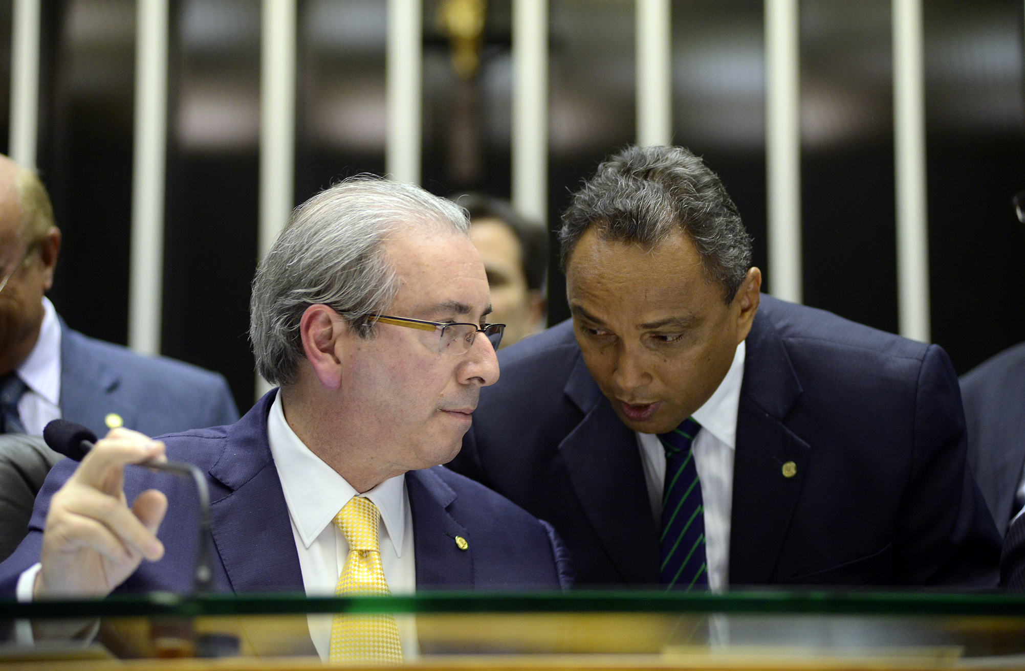 Sibá Machado (à dir.) com Eduardo Cunha: articulação contra ministros de Dilma. | Gustavo Lima / Câmara dos Deputados