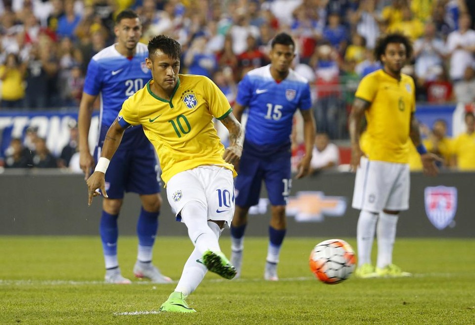 Brasil melhorou com a entrada de Neymar no segundo tempo da vitória sobre os EUA. | Winslow Townson/USA Today Sports
