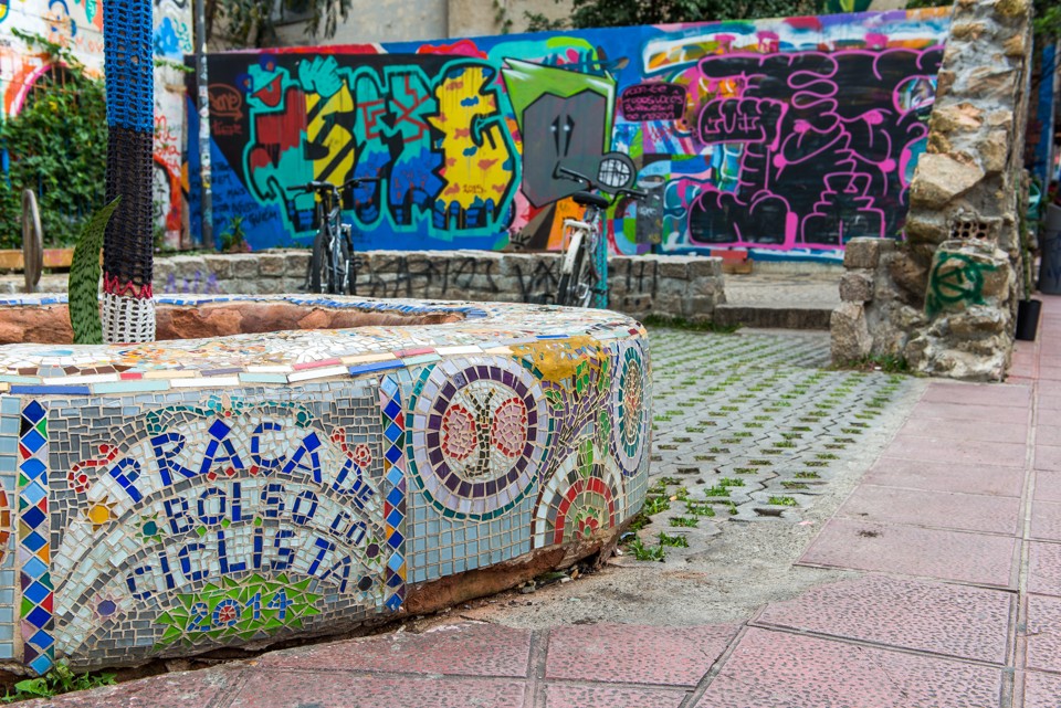 Praça de Bolso do Ciclista, no São Francisco | Fred Kendi/Gazeta do Povo