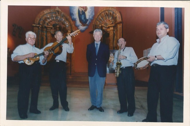 Moacyr, Nilo Preto, Glay Bastos Pequeno e João Luis Rodrigues: chorinho para Cássio Taniguchi (prefeito de Curitiba em 1997) no Memorial da cidade. | João Luis Rodrigues