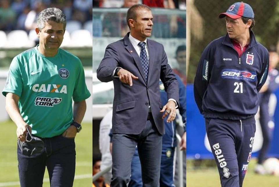 Treinadores do Trio de Ferro: Ney Franco, Milton Mendes e Fernando Diniz | Gazeta do Povo/Arquivo