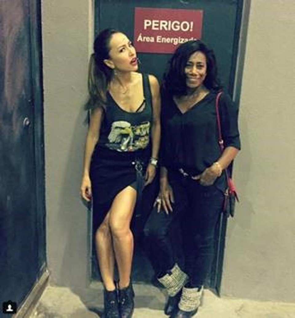 Sabrina Sato e Glória Maria nos bastidores do Rock In Rio 2015 | Reprodução/
