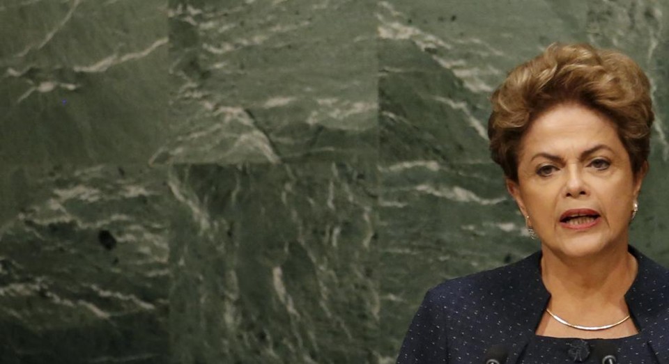 A presidente Dilma anunciou a meta na ONU: discurso preparado para criar uma agenda positiva. | Mike Segar/Reuters