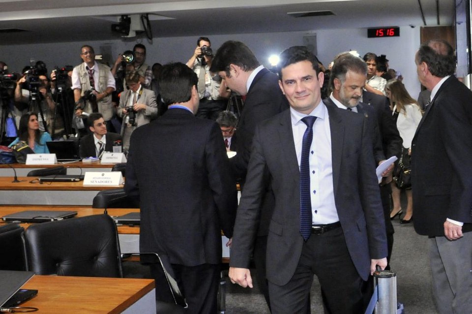 Moro na sala da CCJ do Senado, onde o projeto foi discutido. | Waldemir Barreto
/Agência Senado