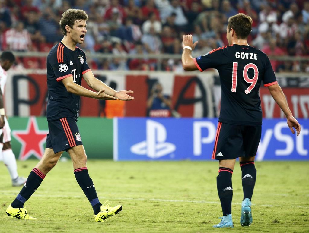 Müller e Götze marcaram em vitória do Bayern. | PAUL HANNA/REUTERS