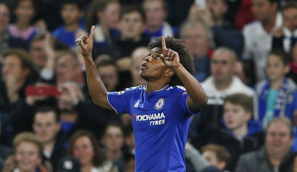 William abriu o placar para o Chelsea diante do Maccabi. | Stefan Wermuth/REUTERS