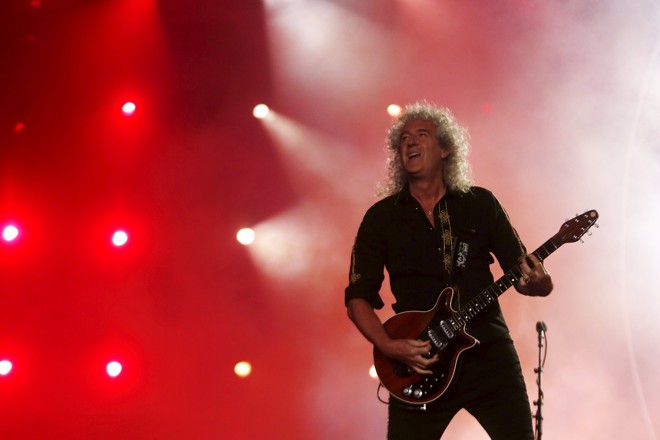 Brian May durante show do Queen no Rock in Rio , no Rio de Janeiro | Pilar Olivares/REUTERS