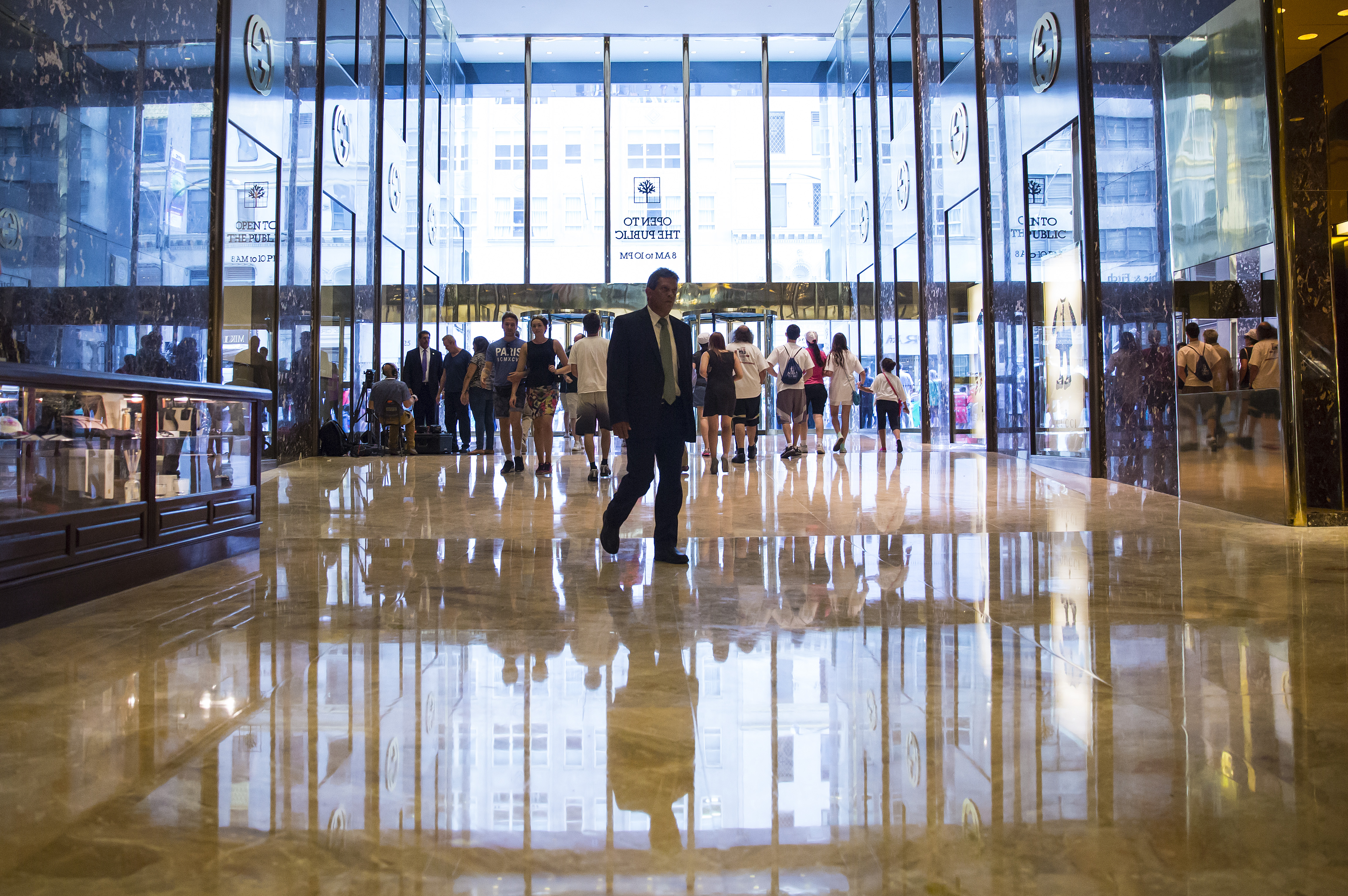 Na Trump Tower na 5a Avenida, cerca de 20 andares extras foram adicionados em troca do átrio público. | Eric Thayer /The New York Times
