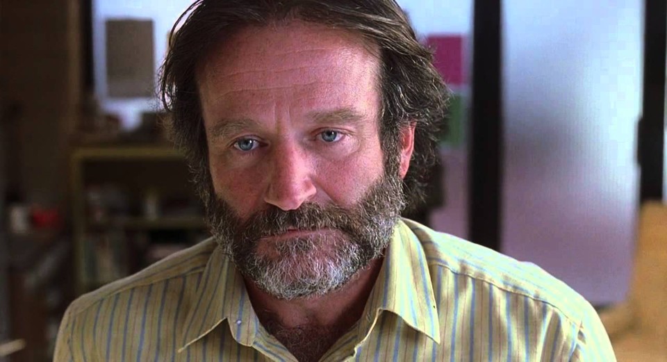 Robin Williams em cena de “Gênio Indomável”, que deu a ele o Oscar de ator coadjuvante. | Divulgação