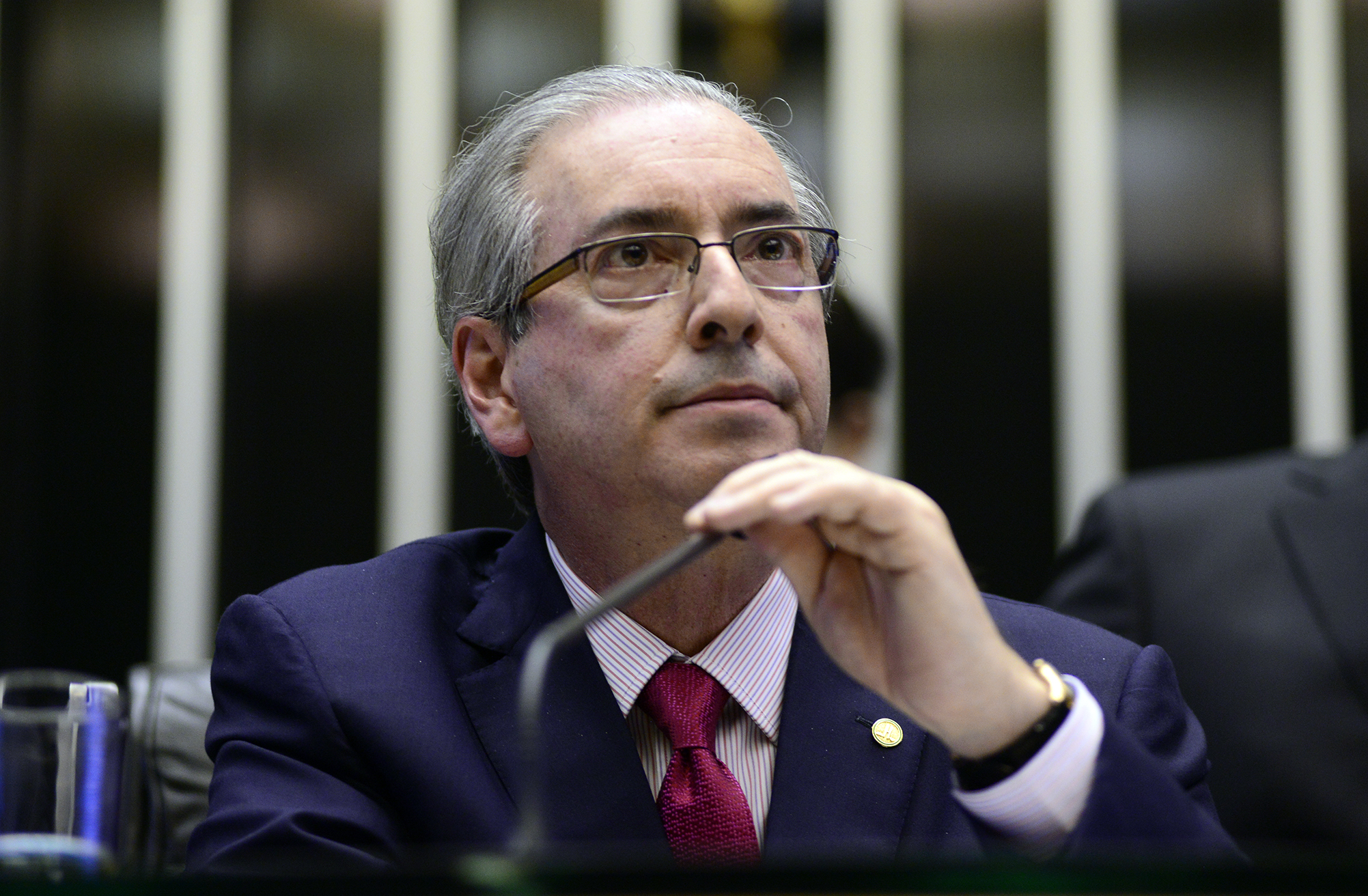 Cunha evitou, mais uma vez, comentar as denúncias de contas secretas na Suíça em seu nome e de familiares. | GUSTAVO LIMA/