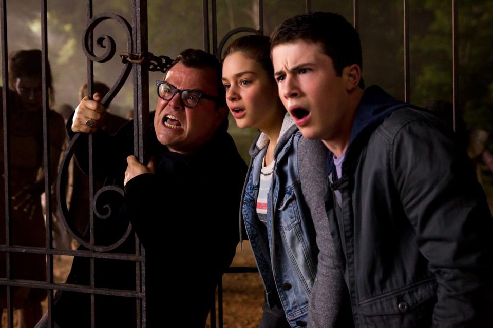 Jack Black, Odeya Rush e Dylan Minnette: filme tem bom mote, mas tropeça em quase tudo. | Hopper Stone/Divulgação