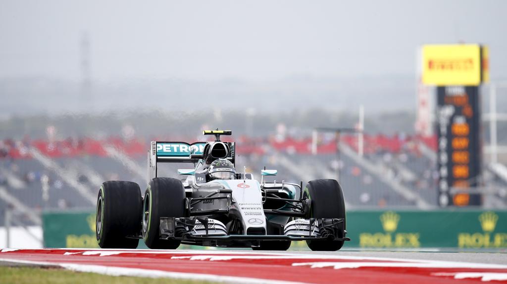 Nico Rosberg, da Mercedes, fez o melhor tempo no primeiro treino livre nos Estados Unidos. | Mike Stone/Reuters