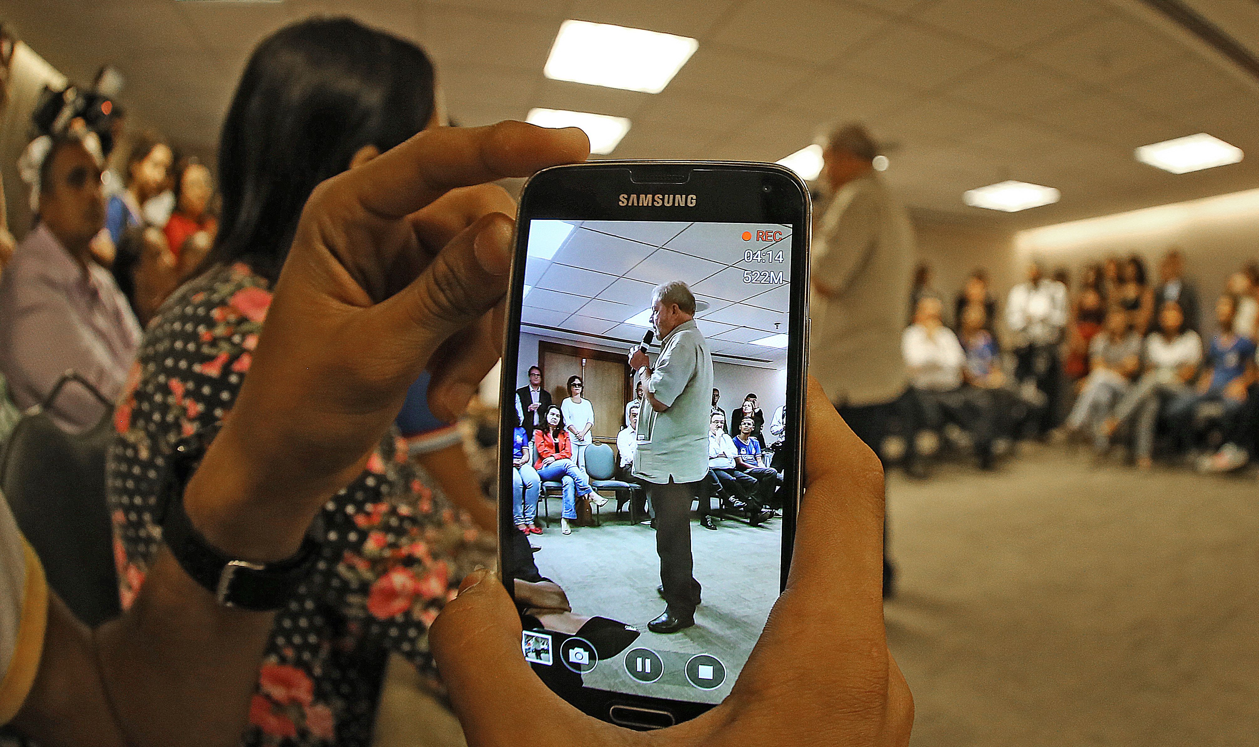 Ex-presidente Lula durante palesta para defender o governo Dilma e o PT: dúvidas sobre o futuro político. | Ricardo Stuckert/ Instituto Lula