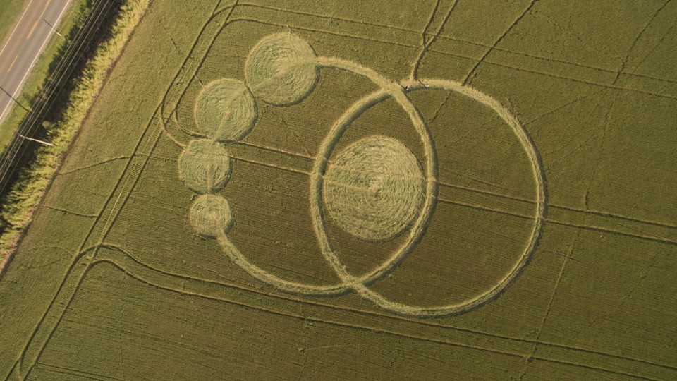 Círculos em plantação de Prudentópolis despertaram o debate no estado nos últimos dias | Divulgação/Revista UFO