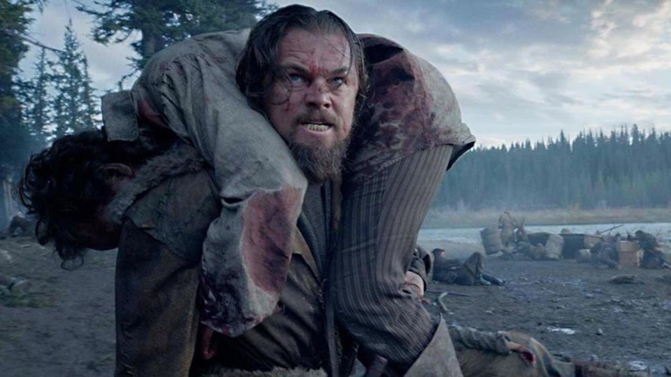 Cena de “O Regresso”, com Leonardo DiCaprio. | Divulgação