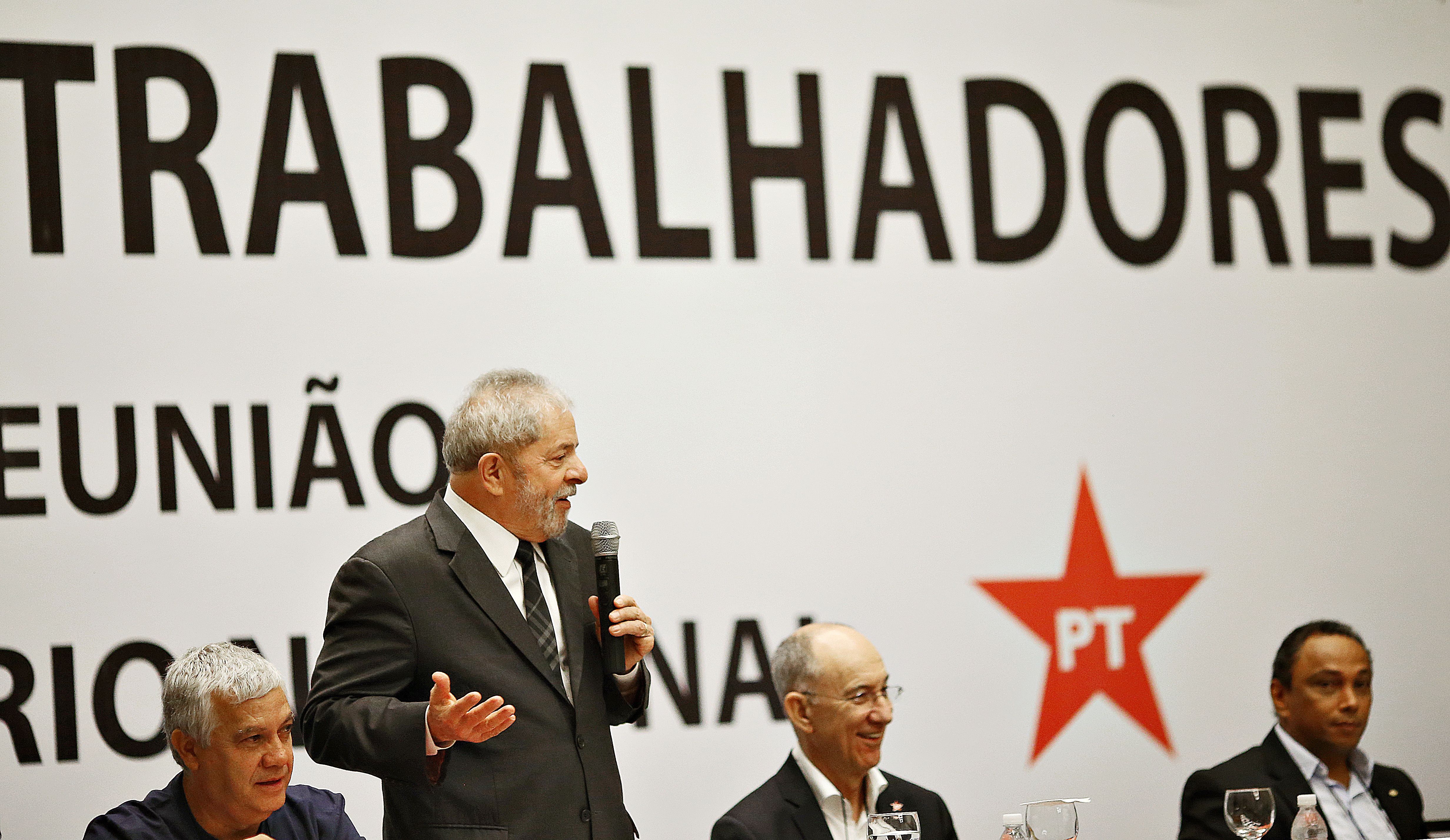 Ex-presidente Lula durante reunião do PT: defesa do partido, de Dilma e do governo. | Ricardo Stuckert/ Instituto Lula