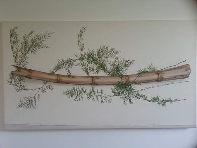 Inspiração botânica, uma constante nos trabalhos de Lígia Nocera. Ela mesma era entregue à natureza. Horas aguando plantas. | Acervo família Nocera Paulin