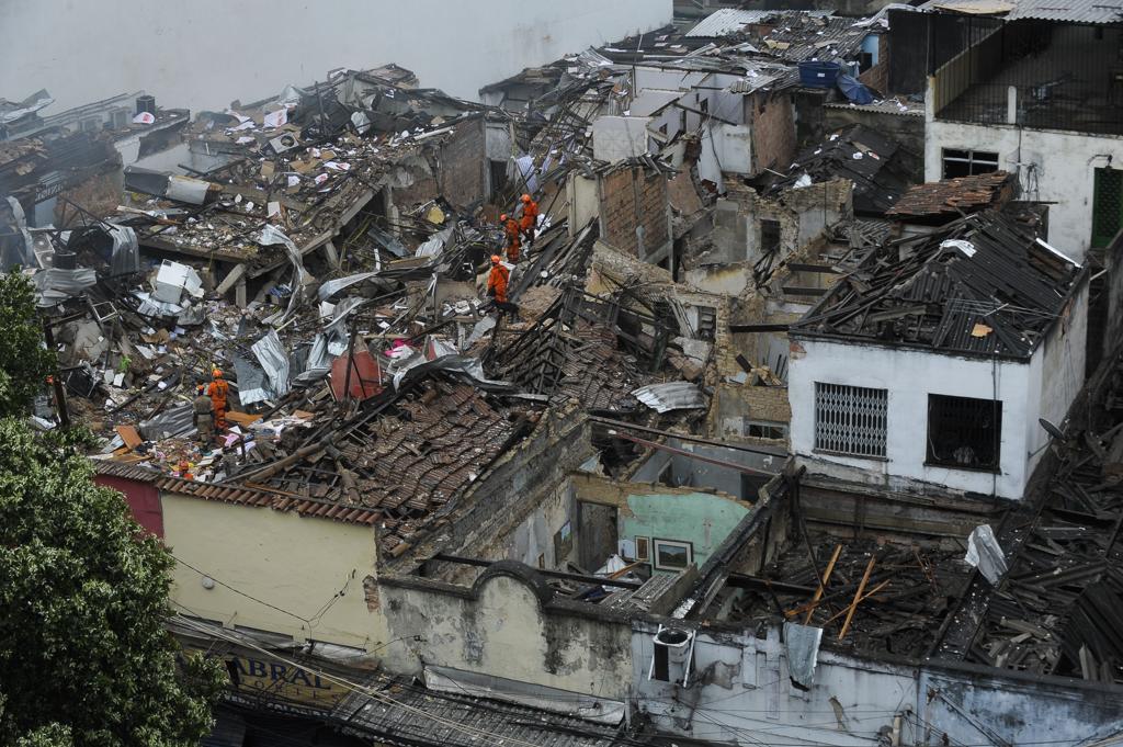 Imagem aérea mostra parte da destruição causada pela explosão | Tânia Rêgo/Agência Brasil