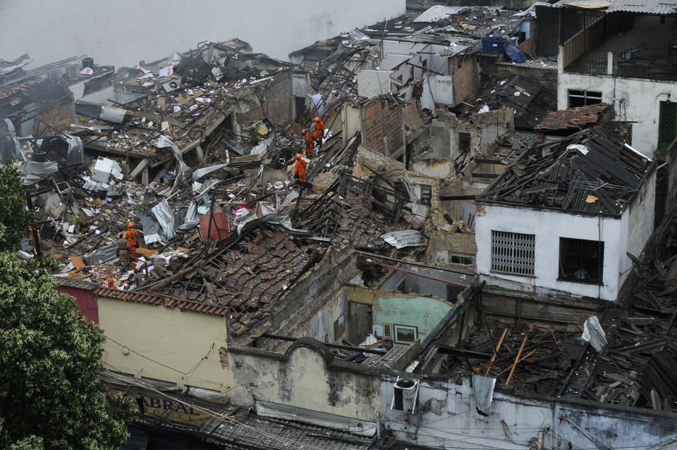 Imagem mostra a destruição causada pela explosão em São Cristóvão | Tânia Rêgo/Agência Brasil