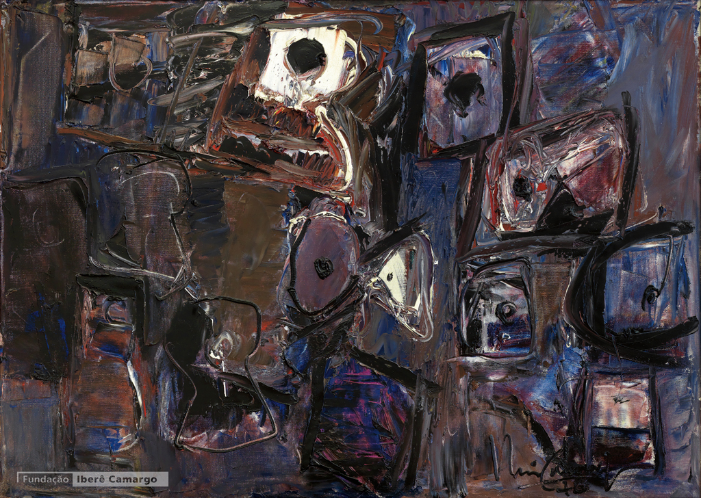 “Desdobramento”, óleo sobre tela feito por Iberê Camargo em 1978, parte da Coleção Maria Coussirat Camargo (Fundação Iberê Camargo, em Porto Alegre). | Doris Sochaczewski/Divulgação