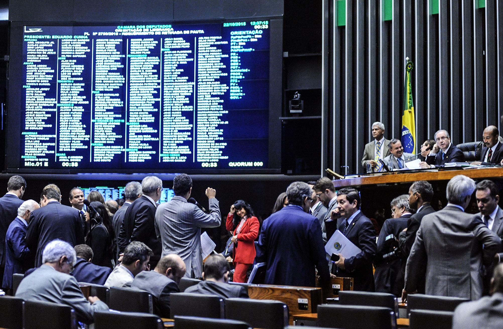 Sessão presidida por Eduardo Cunha: com ou sem o peemedebista, evangélicos, ruralistas e deputados da área da segurança pretendem seguir mandando na Câmara. | Luis Macedo/Câmara dos Deputados