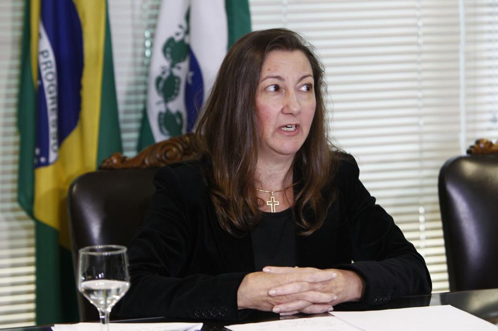 Vanda Dolci Garcia deu entrevista coletiva nesta segunda-feira (26) | Antônio More/Gazeta do Povo