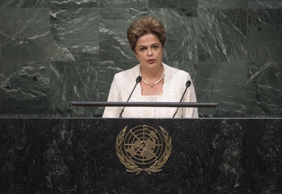 Dilma concedeu entrevista em Nova York, durante a Assembleia Geral da ONU em 25 de setembro. | Cia Park/ ONU/Fotos Públicas