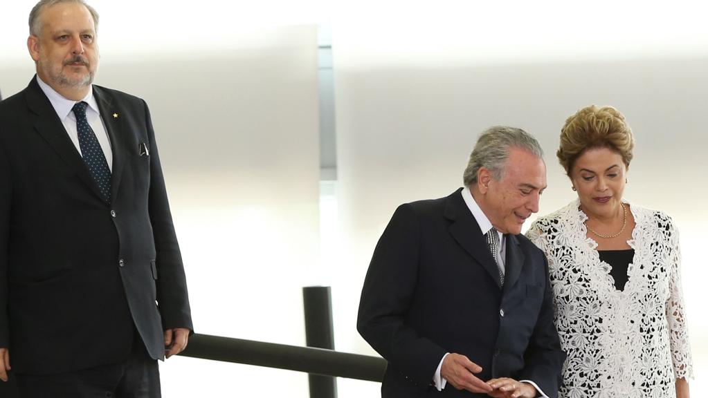 Dilma com o vice Michel Temer e o ministro Ricardo Berzoini, nomes de peso na batalha contra o impeachment. | LULA MARQUES/Agência PT