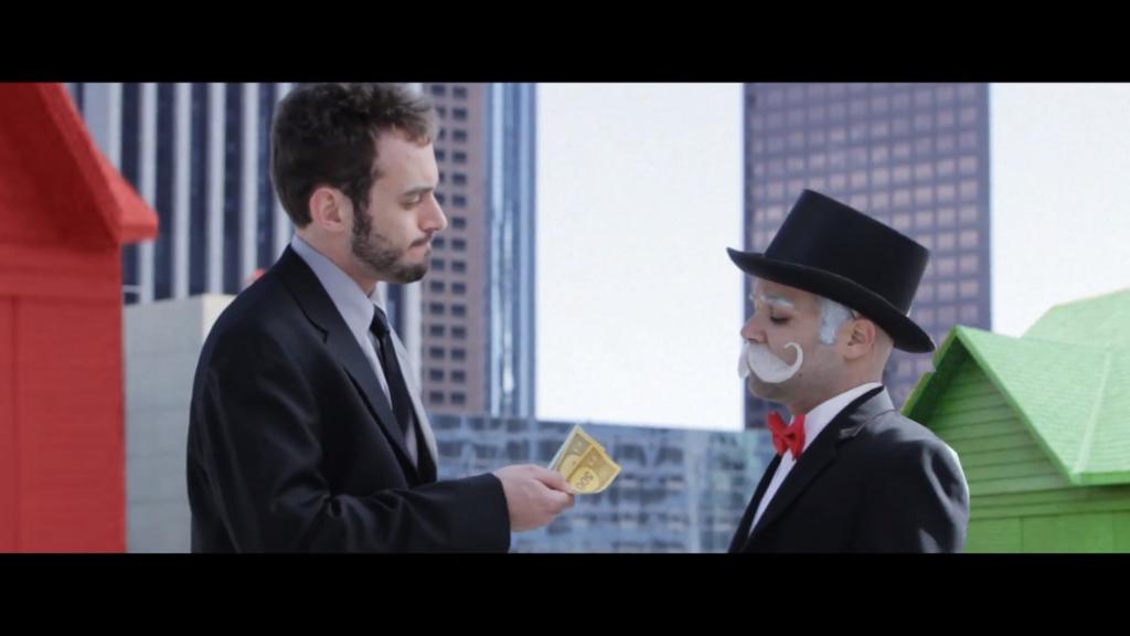 Cena do filme, que conta como a estenógrafa Elizabeth Magie inventou o “Jogo dos Proprietários | Divulgação