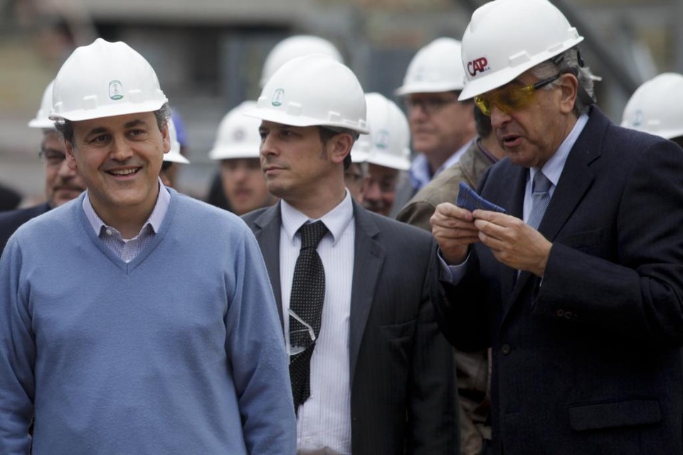 Fruet e Petraglia durante as obras da Arena: proposta de aumentar o repasse para a Arena não agradou o prefeito. | André Rodrigues/Gazeta do Povo
