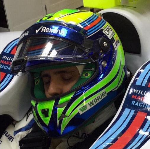 Massa tirou cochilo durante treino da F-1 na Rússia | Reproução/Twitter