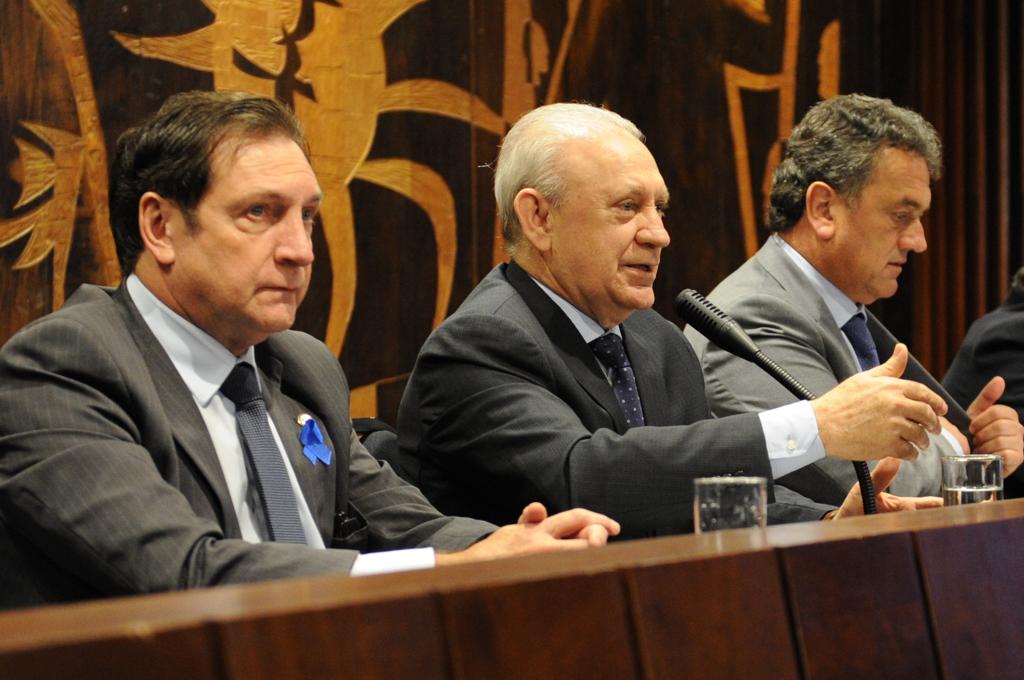 Bier, Traiano e Plauto: três são os únicos integrantes da Mesa Diretora a ter atribuições previstas no regimento. | Pedro Oliveira/Alep