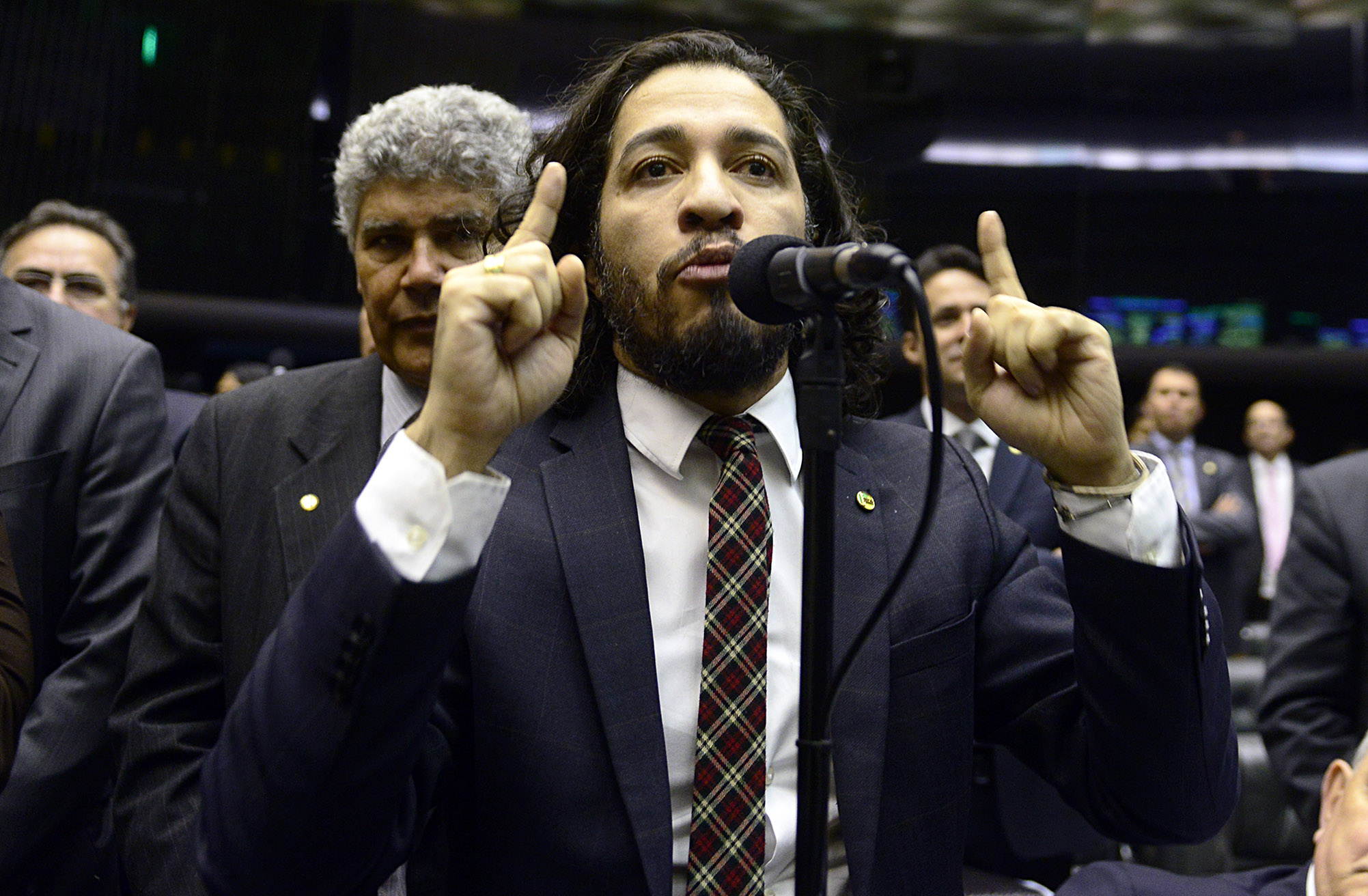Jean Wyllys: deputado foi protagonista da troca de farpas que marcou a quarta-feira (28) na Câmara. | Gustavo Lima - Câmara dos Deputados