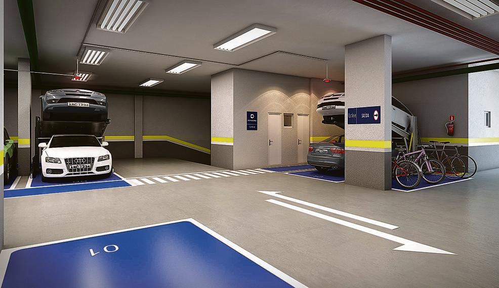 Mecanismos que duplicam vagas exigem pé direito alto para instalação. | Divulgação