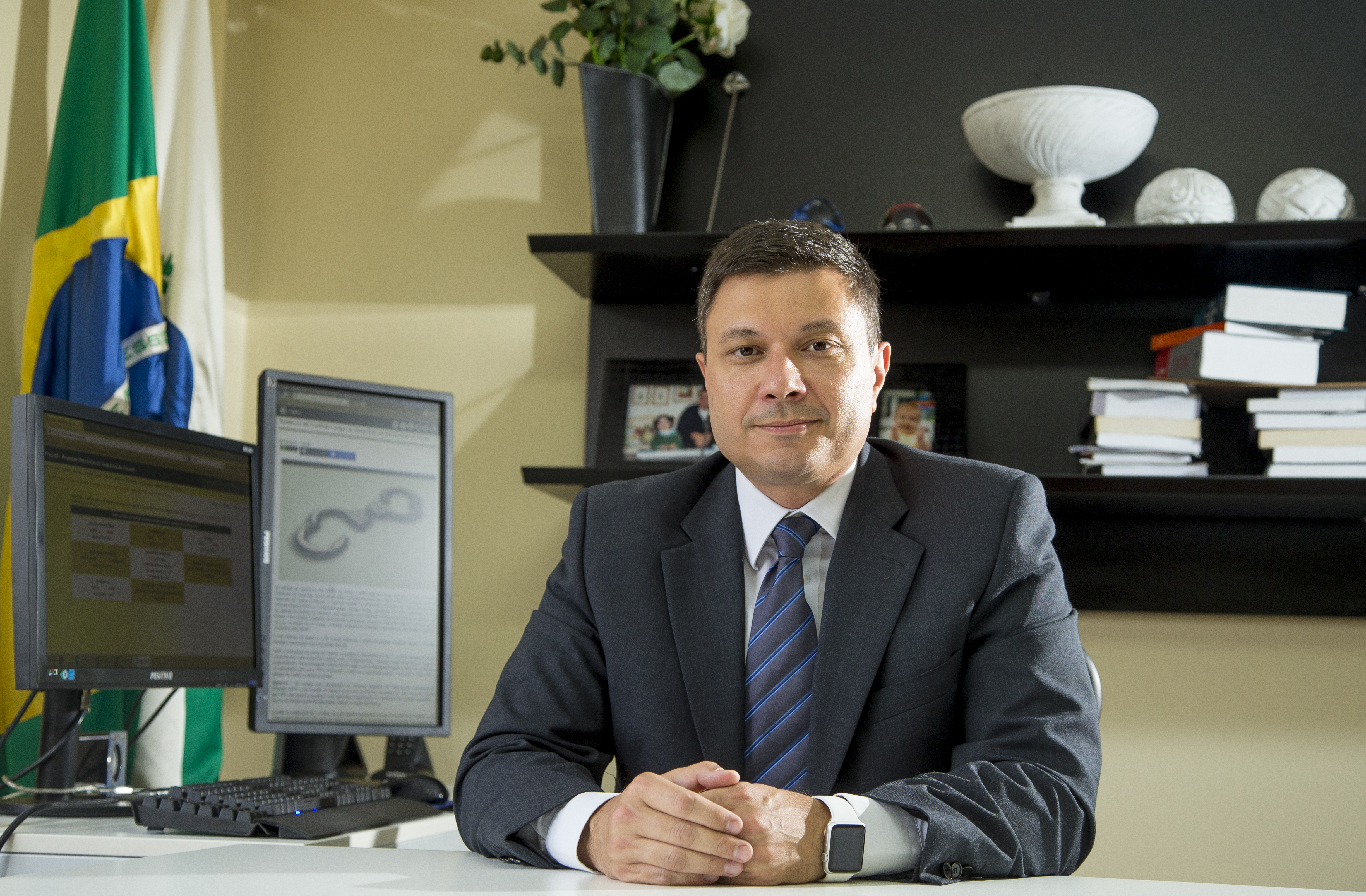 Juiz Eduardo Fagundes Júnior, um dos idealizadores do Projudi. | Hugo Harada/Gazeta do Povo