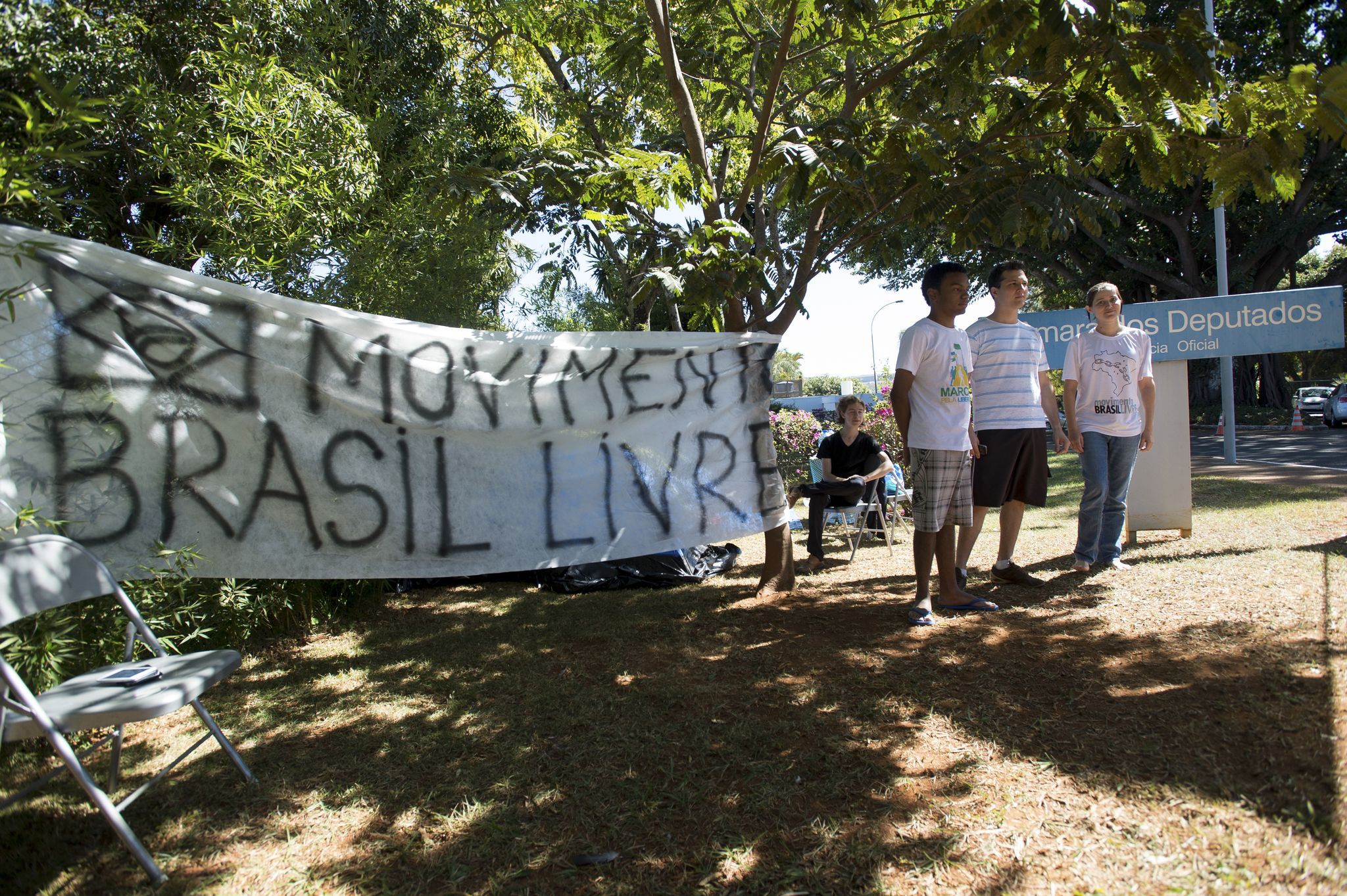 Integrantes do Movimento Brasil Livre irão pressionar pela impeachment com novo acampamento em frente ao Congresso. | Marcelo Camargo/ Agência Brasil