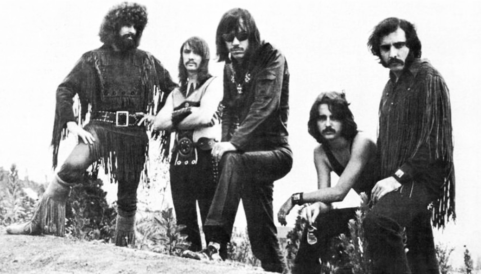 Formação clássica da banda, em 1971: Goldy McJohn, Jerry Edmonton, John Kay, Larry Byrom, George Biondo) | Wikimedia commons