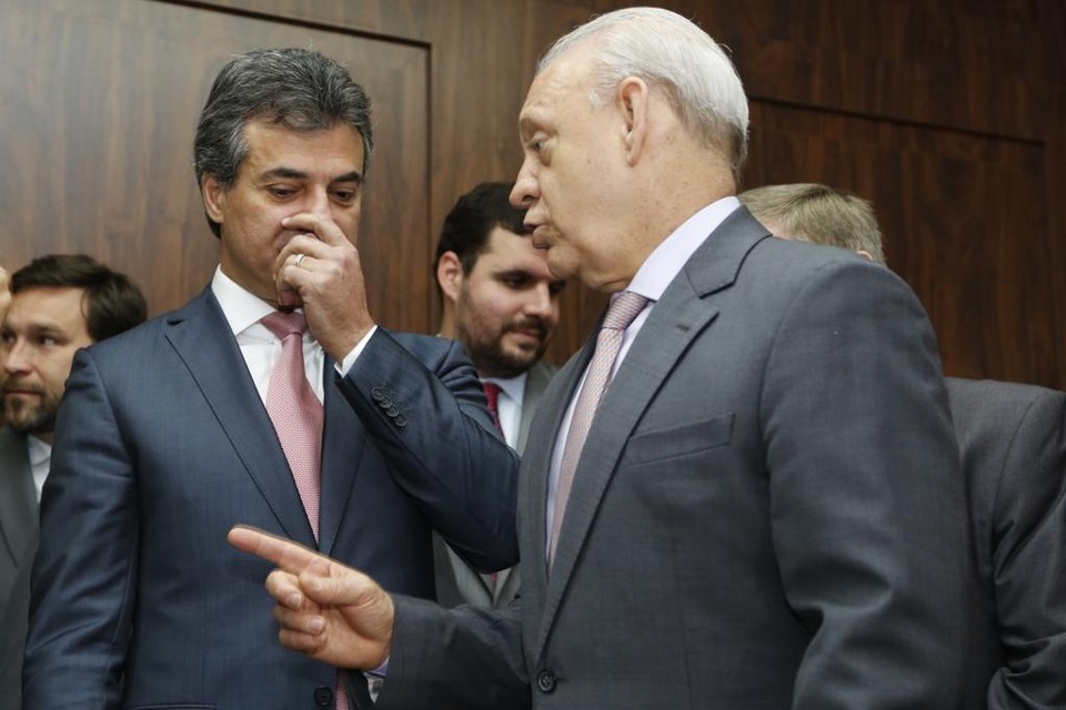 Richa com Ademar Traiano, presidente da Assembleia Legislativa. | Henry Milleo/Gazeta do Povo