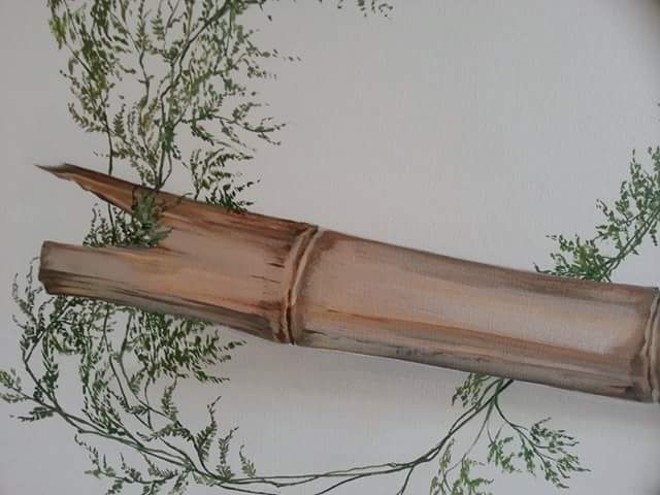 Detalhe de pintura de caráter botânico. | Acervo família Nocera Paulin